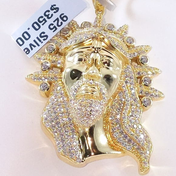 🧡 Solid 925 SS Jesus Pendant + 24" Chain - Picture 4 of 8